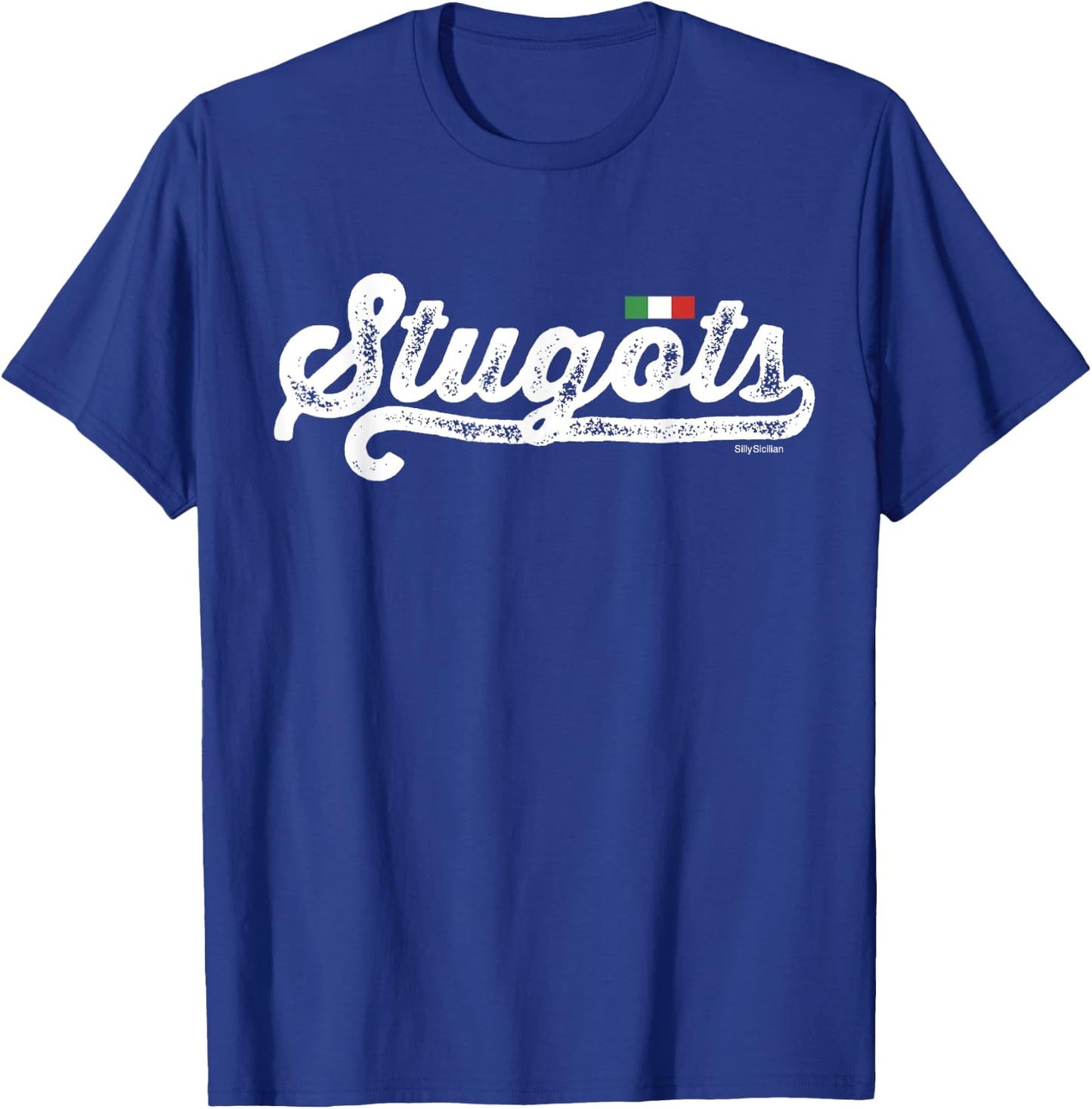 Stugots Funny Italian Saying Italy Flag White Vintage Script T-Shirt - T-Shirt | Royal