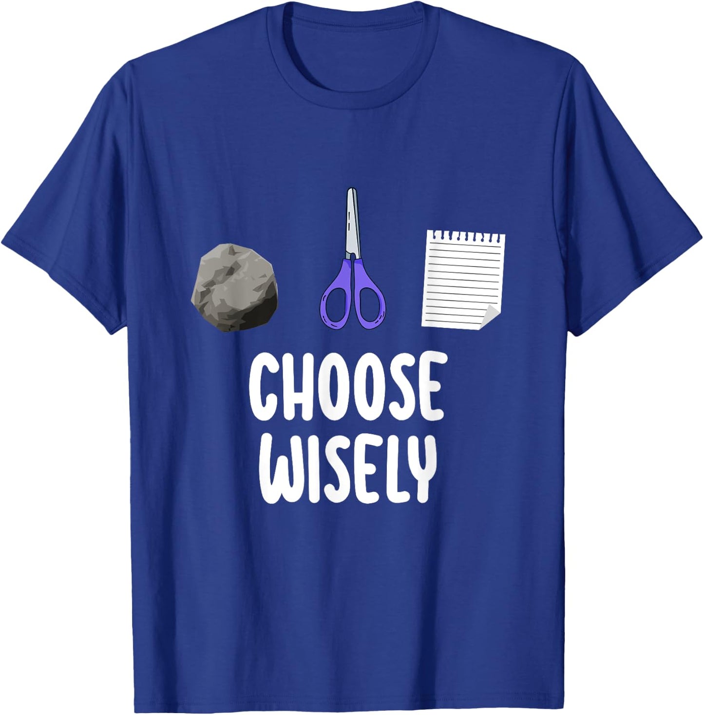 Rock Paper Scissors Hand Game Shirt Funny Choose Wisely Kids T-Shirt - T-Shirt | Royal
