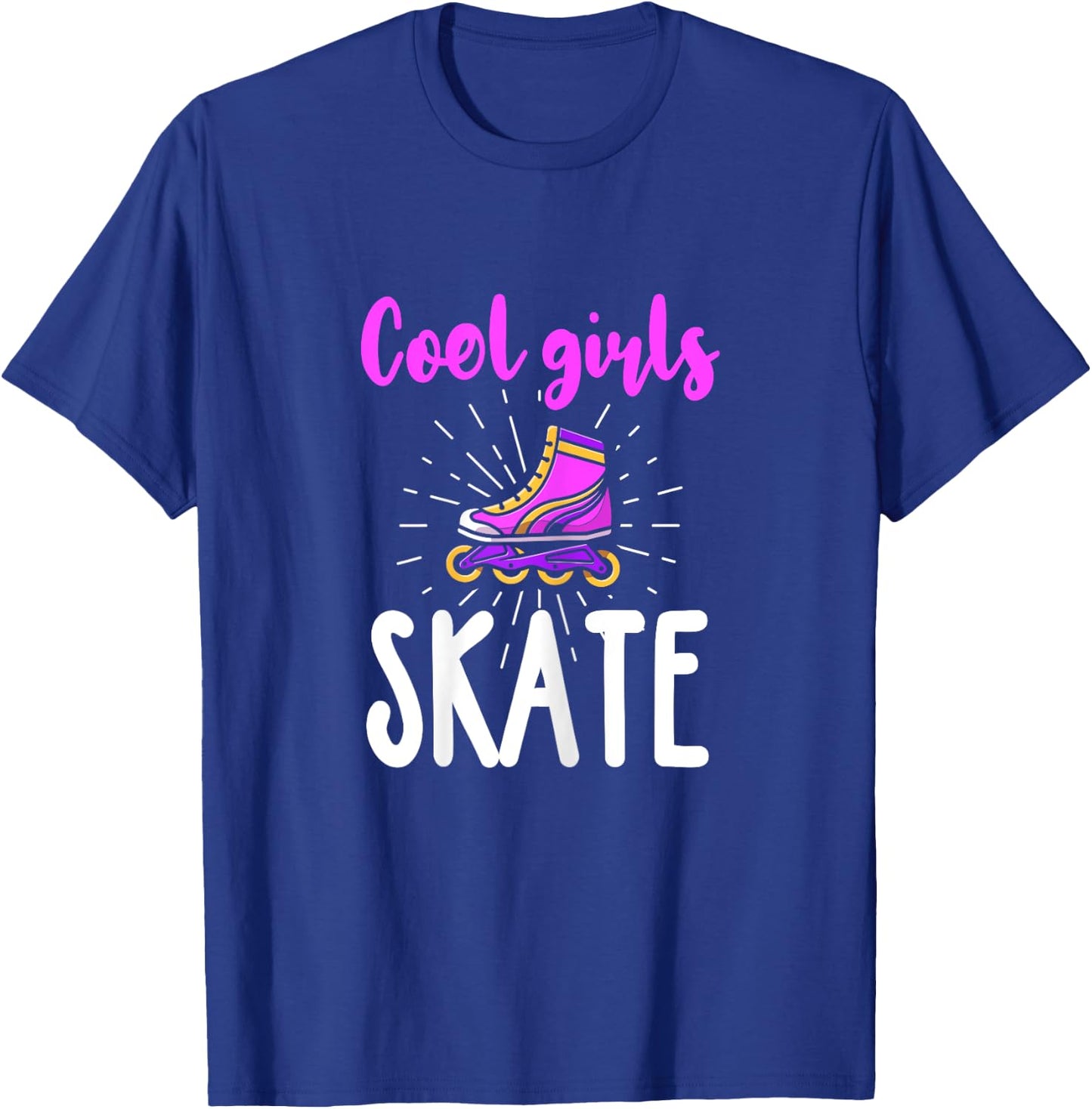 Roller Skating Girl Shirt Funny Cool Girls Skate T-Shirt - T-Shirt | Royal