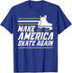 Funny Make America Skate Again Gift Roller Skater Men Women T-Shirt - T-Shirt | Royal