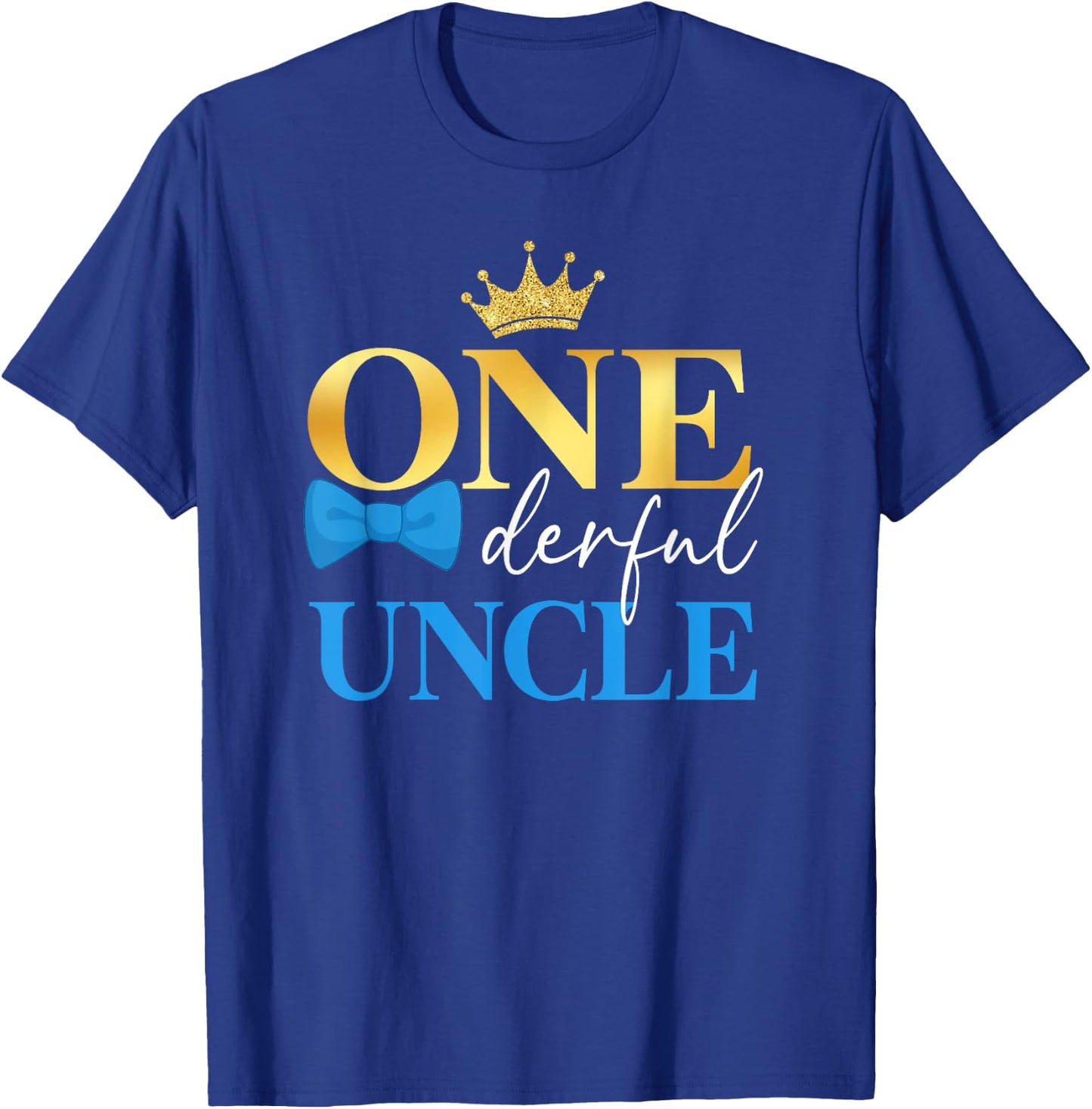 Uncle of Mr Onederful 1st Birthday First One-Derful Dad Papa T-Shirt - T-Shirt | Royal
