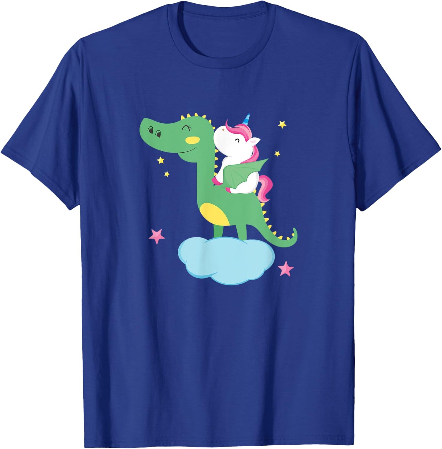 Cute Unicorn Riding Dragon - Boy Girls Kids Gift T-Shirt - T-Shirt | Royal