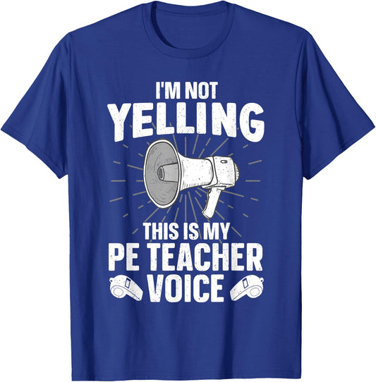 PE Teacher Art Women Physical Education Gym Teacher T-Shirt - T-Shirt | Royal