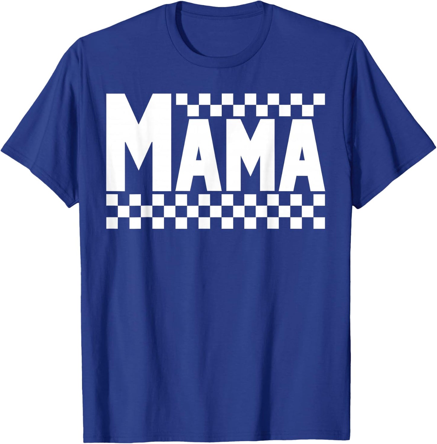 Funny Retro Checkered Mama Vintage Mom Mother's Day T-Shirt - T-Shirt | Royal