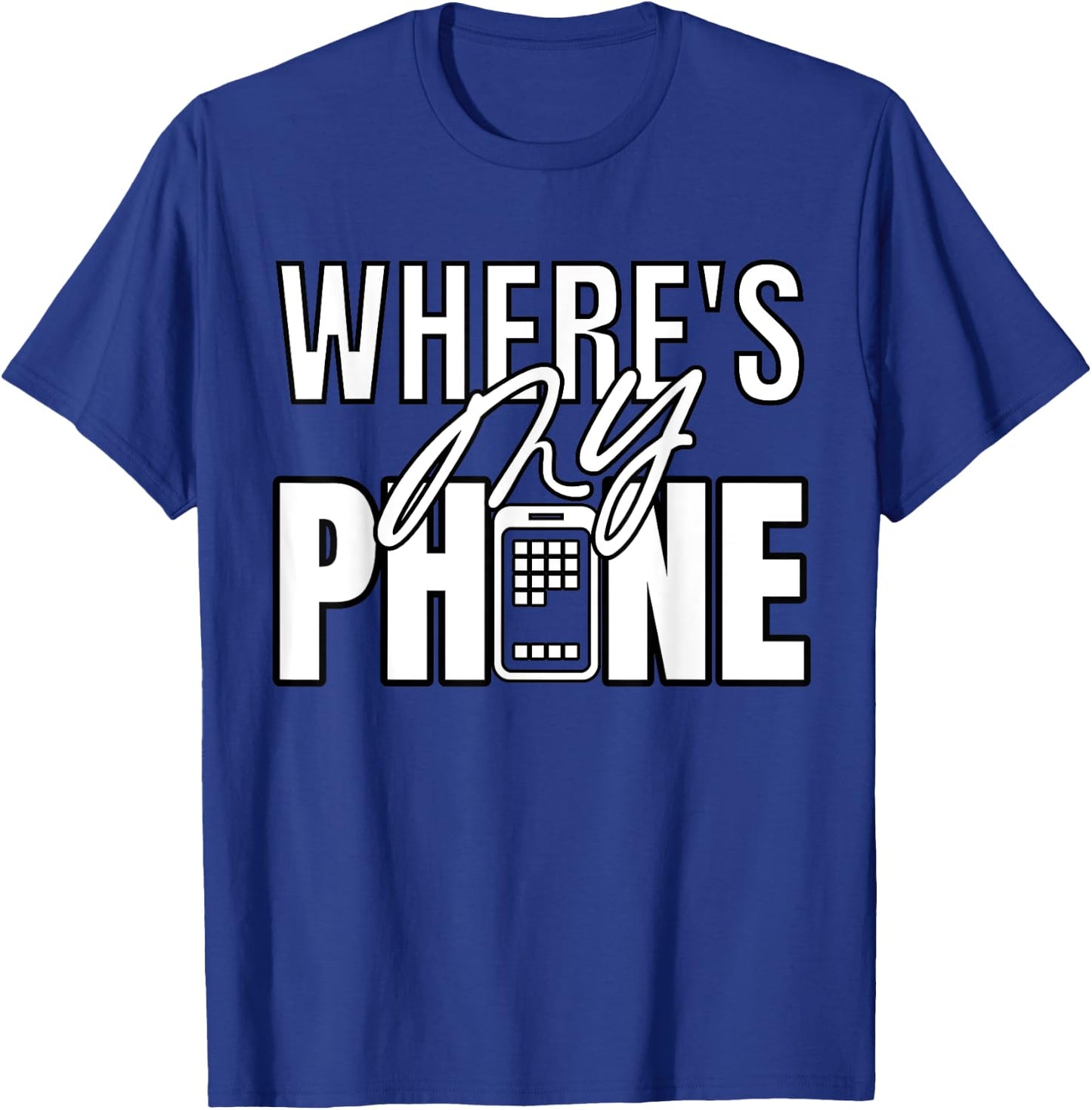 Where's My Phone funny smartphone pay phone retro T-Shirt - T-Shirt | Royal