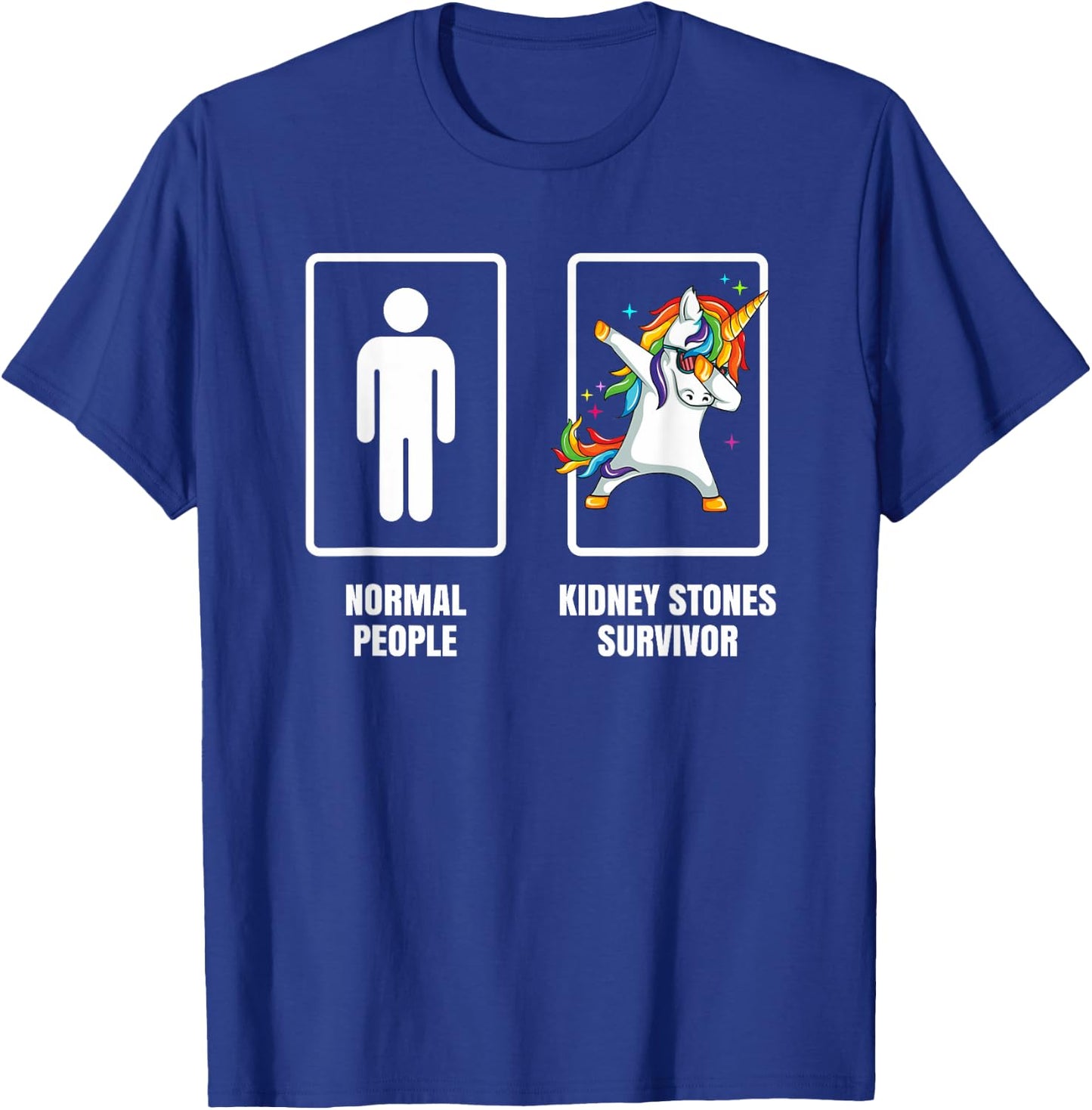 Dabbing Unicorn Kidney Stones Survivor Recovery Get Well T-Shirt - T-Shirt | Royal