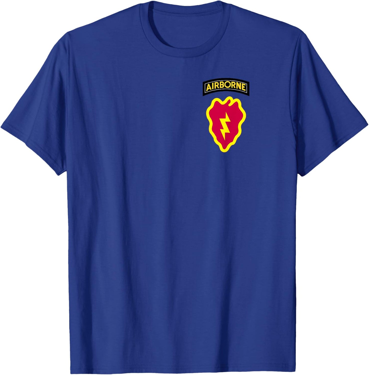 25th Infantry Division - 25th ID Airborne (ABN) Patch T-Shirt - T-Shirt | Royal