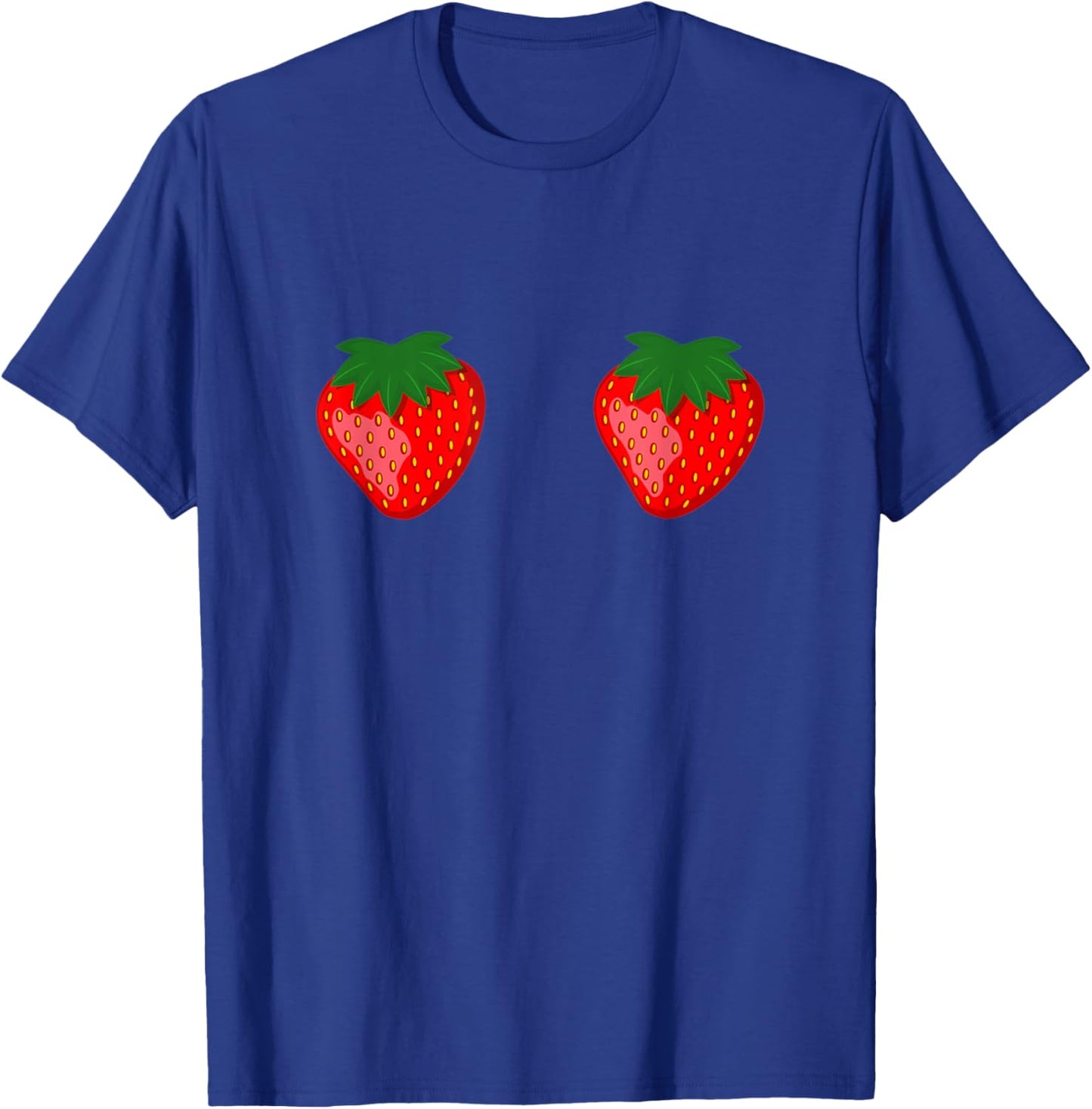 Strawberry Boobs Funny T-Shirt - T-Shirt | Royal