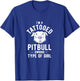 Tattooed Pitbull Owning Girl Pet Dog Pitbull T-Shirt - T-Shirt | Royal