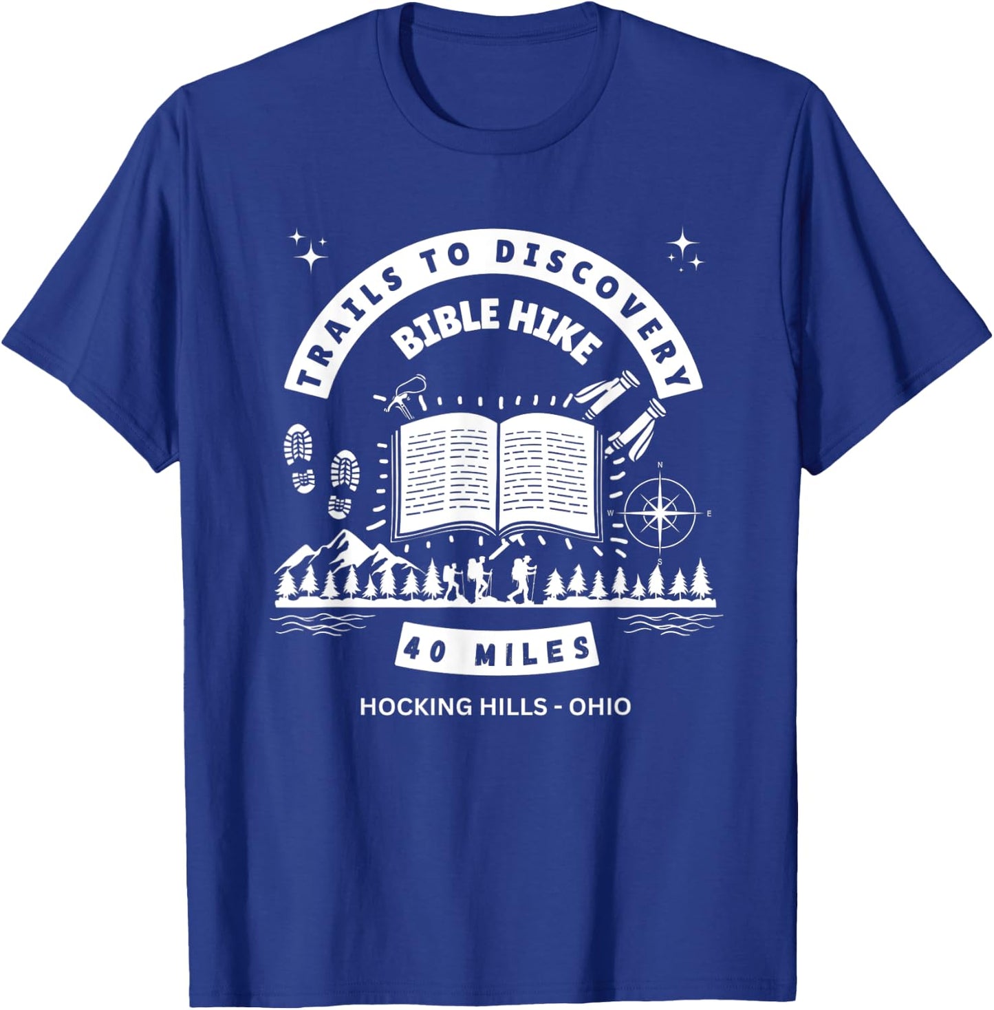 Trails To Discovery Bible Hike T-Shirt - T-Shirt | Royal