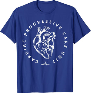 Cardiac Progressive Care Unit Cardiovascular Nurse CVICU T-Shirt - T-Shirt | Royal