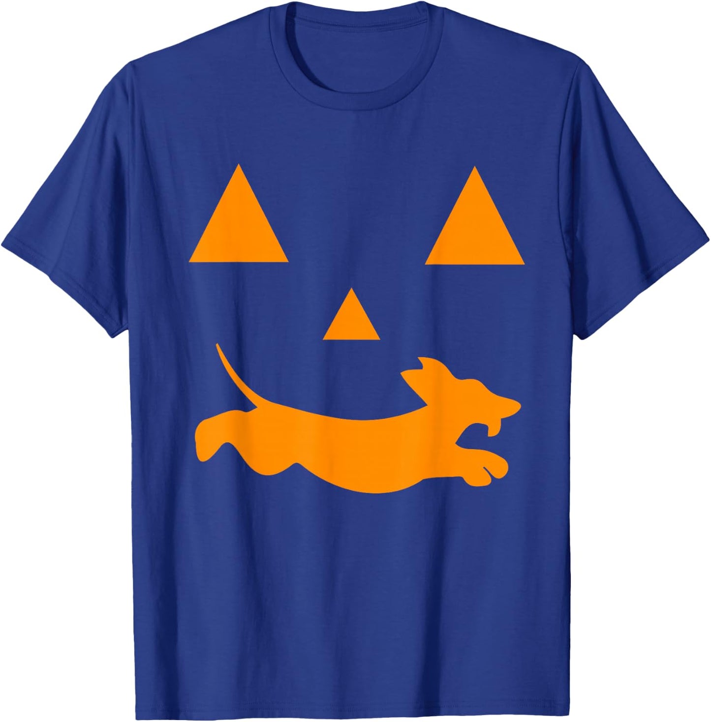 Halloween Pumpkin Dachshund Jack-o-lantern Costume T-Shirt - T-Shirt | Royal