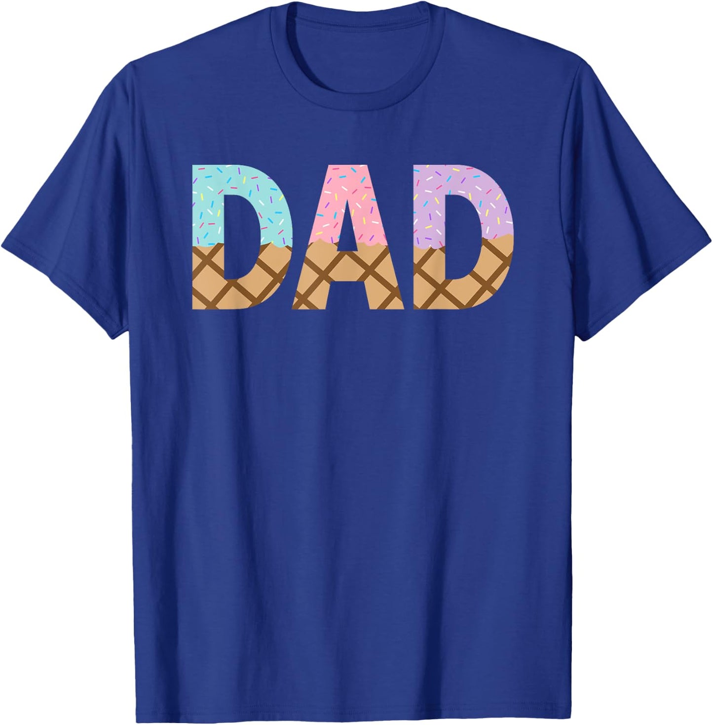 Dad Of 1st First Birthday Girl Ice Cream T-Shirt - T-Shirt | Royal