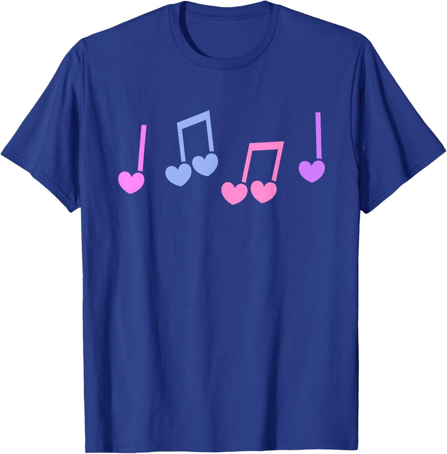 Music Heart Music Note Funny Musician Kids Girls Music T-Shirt - T-Shirt | Royal
