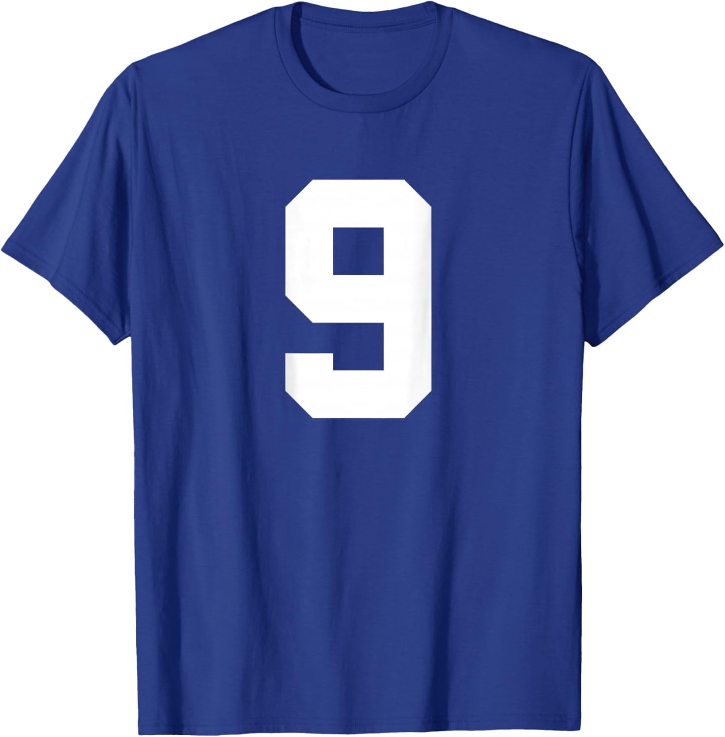 Number 9 (on Back) Sports Team Jersey Number T-Shirt - T-Shirt | Royal