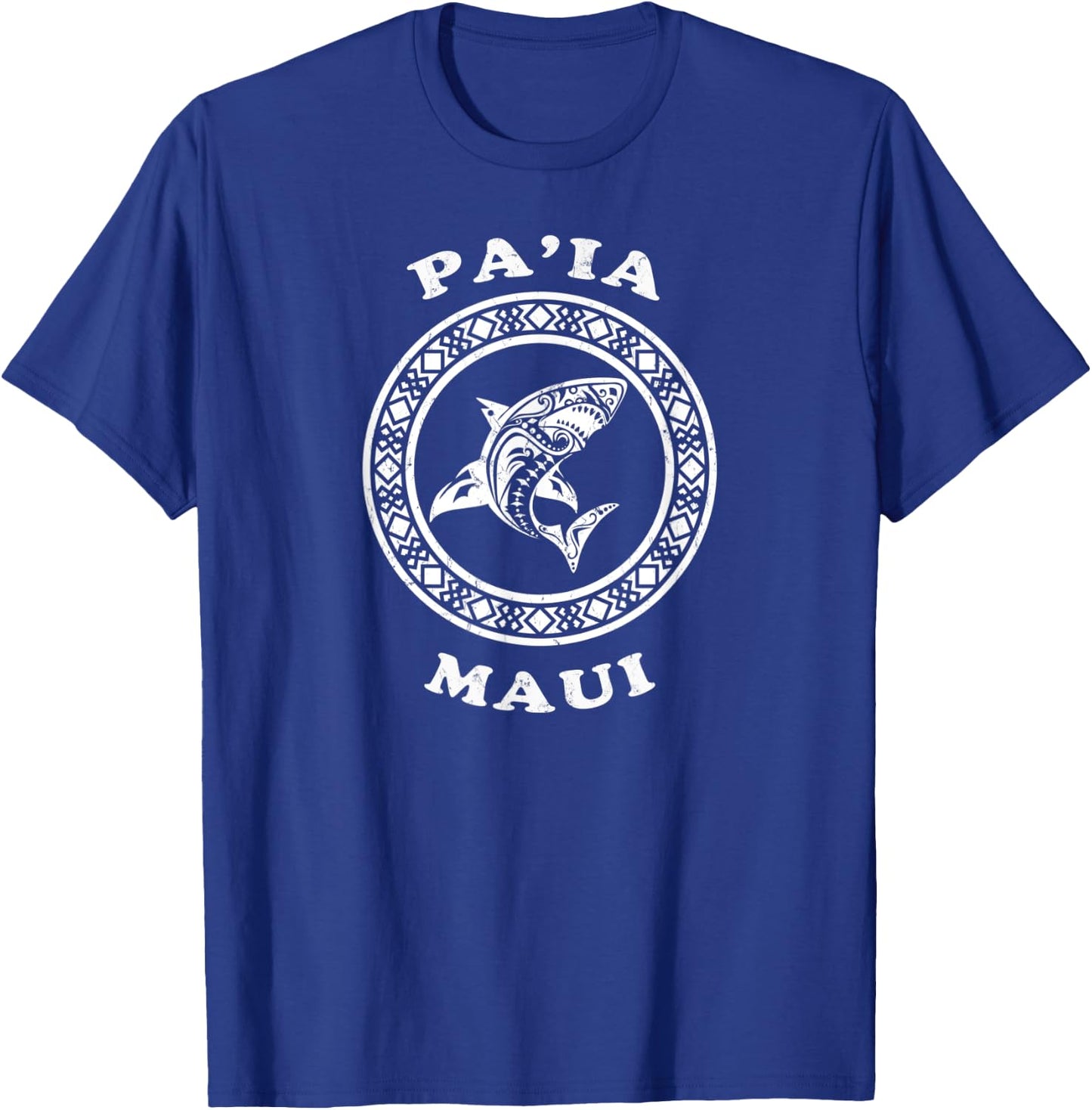 Paia, Maui Vintage Retro Tribal Shark Vacation T-Shirt - T-Shirt | Royal