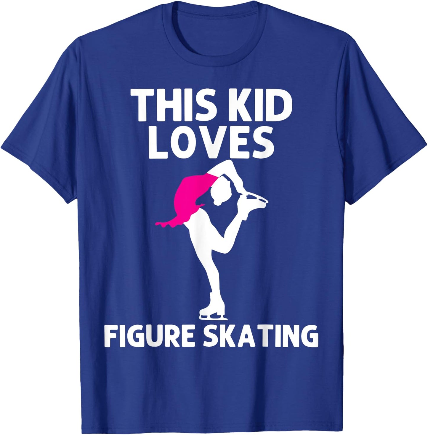 Cool Figure Skating For Figure Ice Skater Kids Boys Girls T-Shirt - T-Shirt | Royal