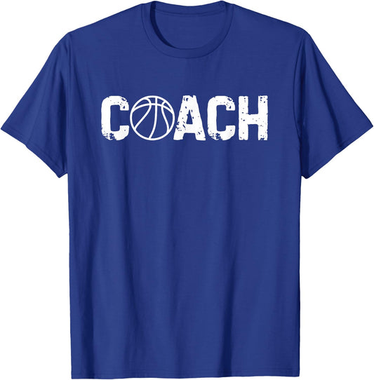 Basketball Coach Trainer Coaching Funny Vintage T-Shirt - T-Shirt | Royal