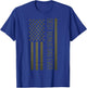 Fathers Day Best Bonus Dad Ever America Flag Stepdad Patriot T-Shirt - T-Shirt | Royal