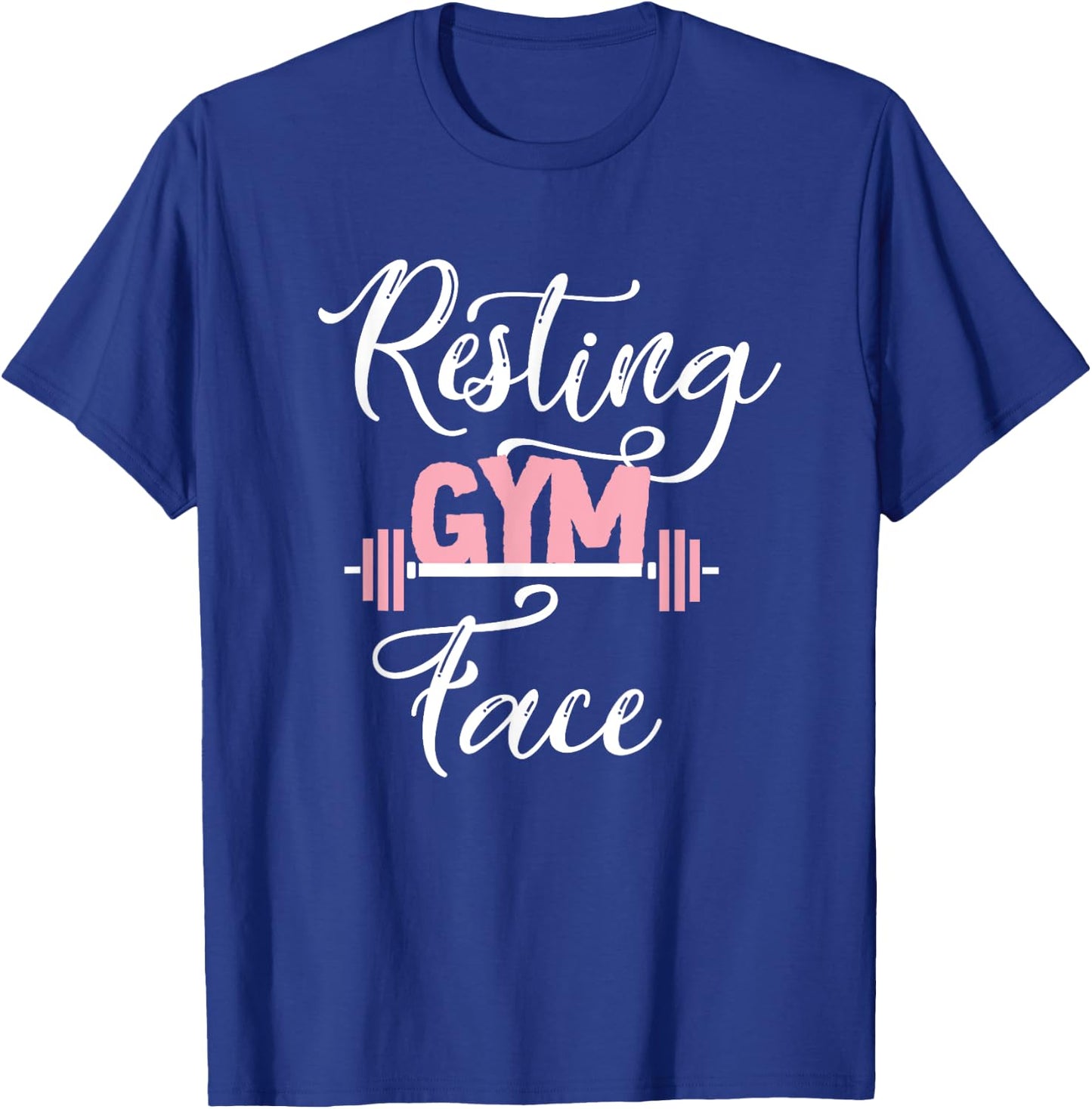 Resting Gym Face Funny Cool Workout Fitness Saying Quote T-Shirt - T-Shirt | Royal