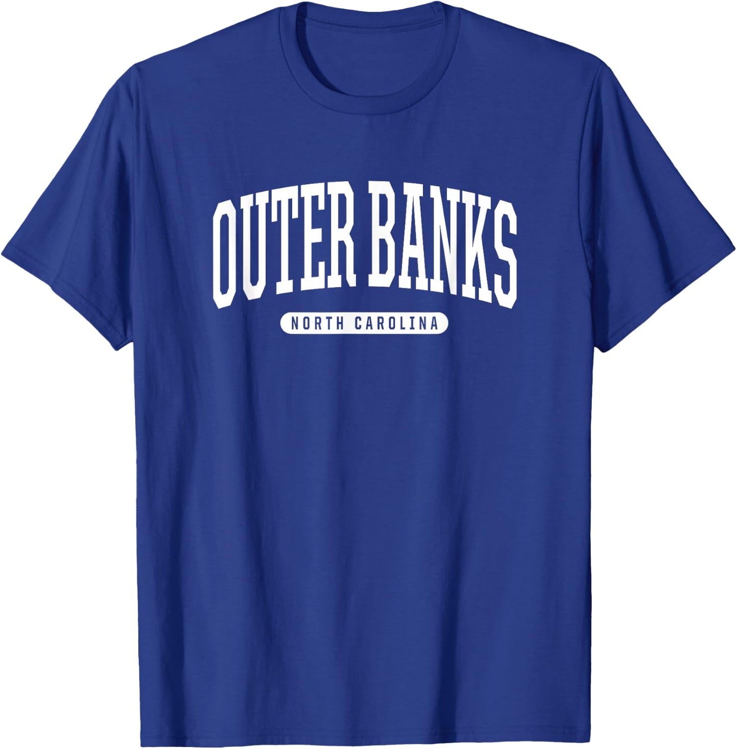 College Style Outer Banks North Carolina Souvenir Gift T-Shirt - T-Shirt | Royal