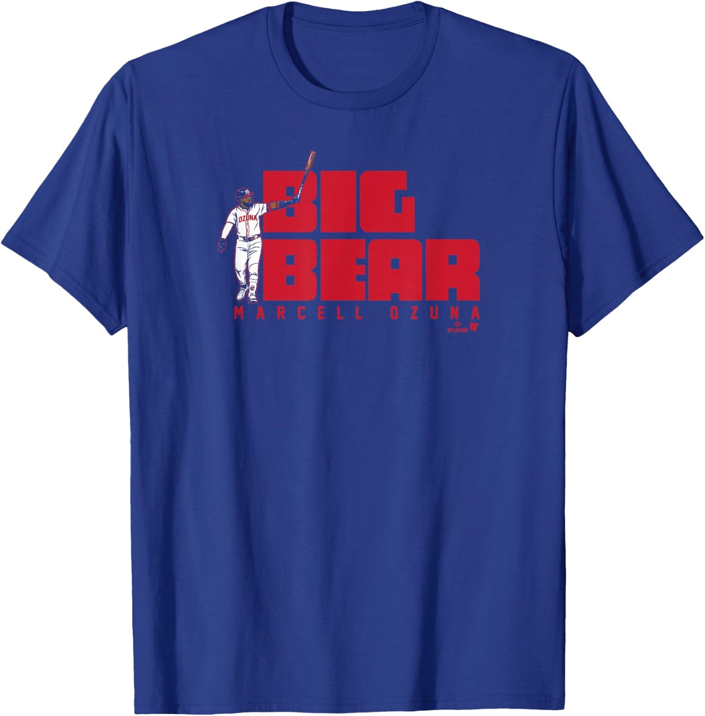 Marcell Ozuna - Big Bear - Atlanta Baseball T-Shirt - T-Shirt | Royal