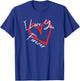 I Love You Forever - I Love You More heart design T-Shirt - T-Shirt | Royal