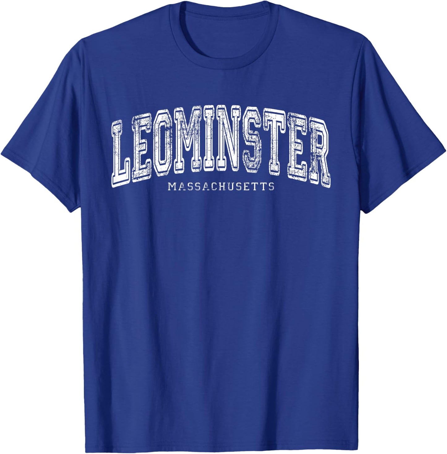 Leominster Massachusetts Vintage Retro US City State Travel T-Shirt - T-Shirt | Royal