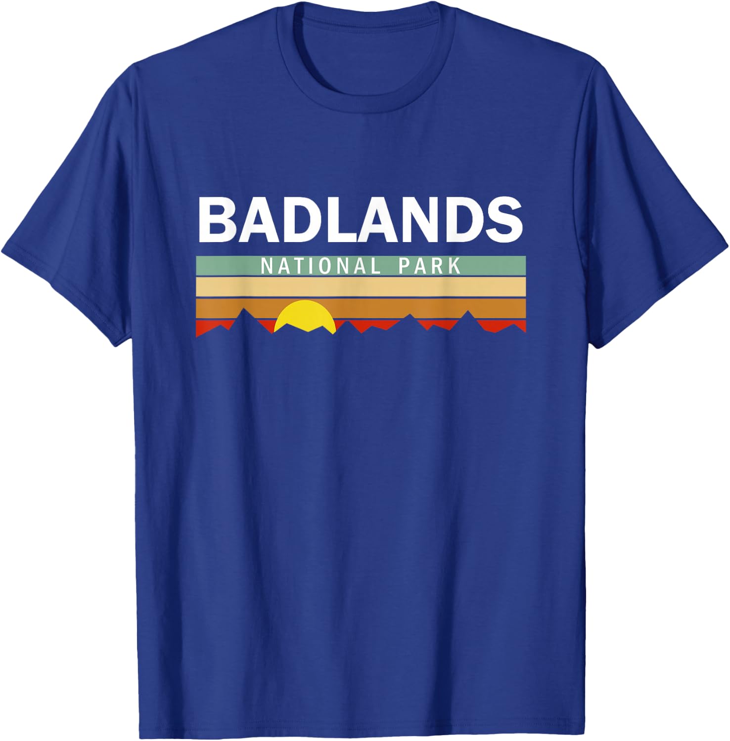 Retro Vintage Badlands National Park T-Shirt - T-Shirt | Royal