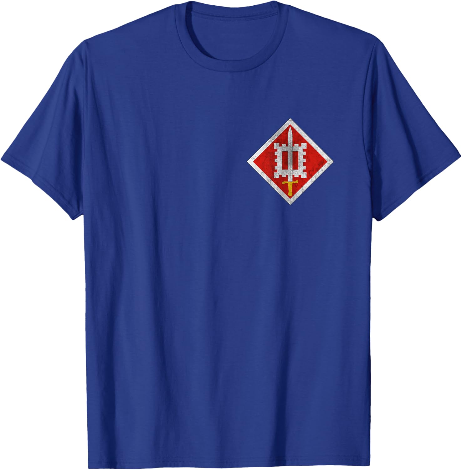 18th Engineer Brigade Distressed Logo Military Veteran Xmas T-Shirt - T-Shirt | Royal