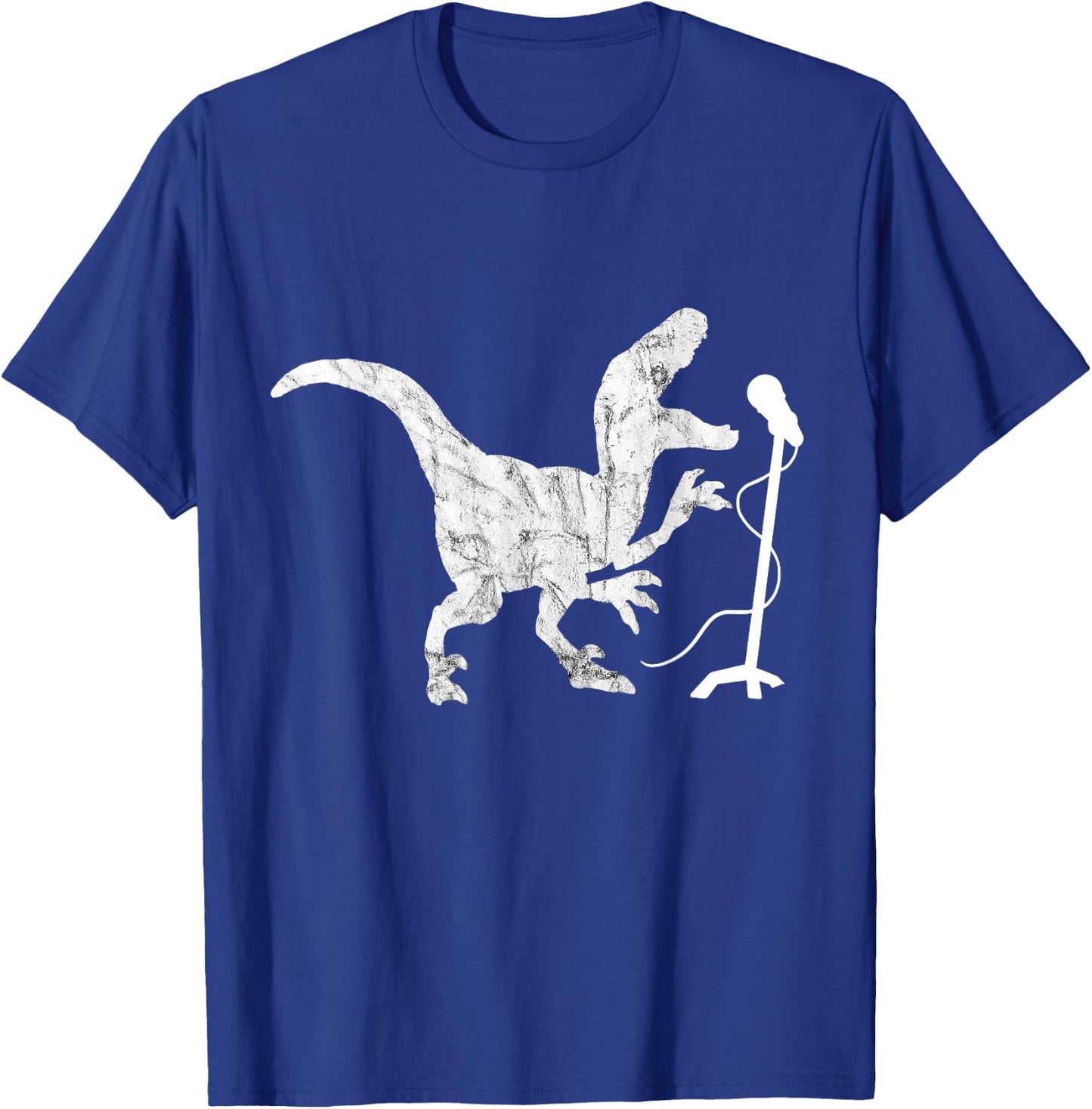 Karaoke Vintage Dino Karaoke Singer Singing Music Microphone T-Shirt - T-Shirt | Royal