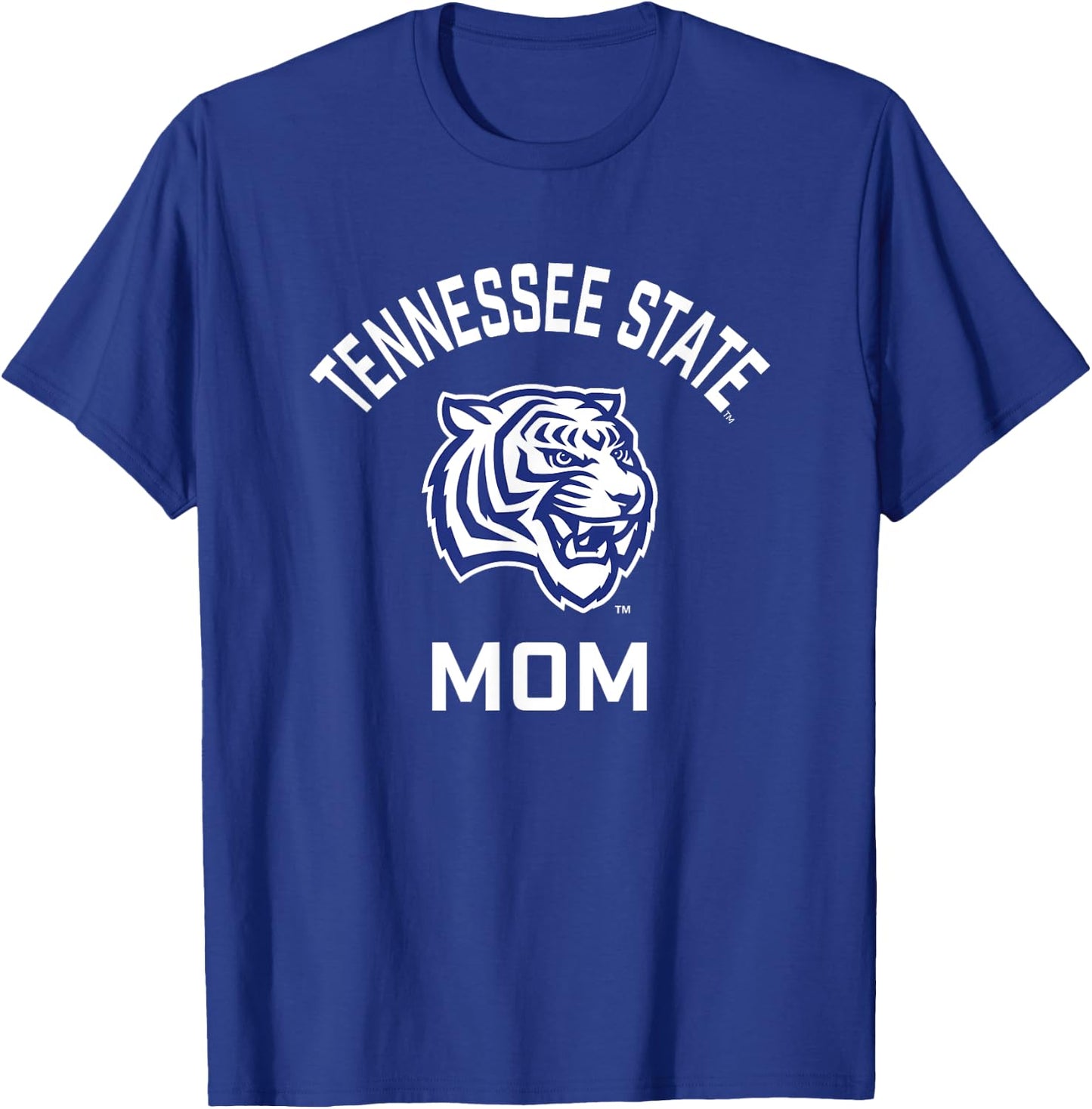 Tennessee State University TSU Tigers Arched Mom T-Shirt - T-Shirt | Royal