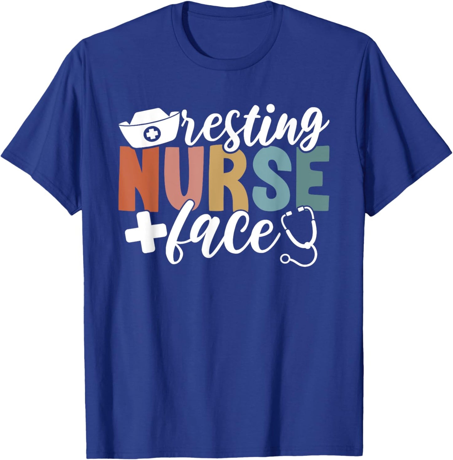 Resting Nurse Face - Black, Small, -Adults, Short Sleeve, , Nurse Theme, Classic Fit T-Shirt - T-Shirt | Royal