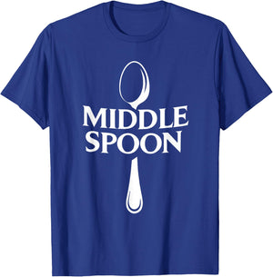 Polyamorous Middle Spoon for Poly Triad Partners T-Shirt - T-Shirt | Royal