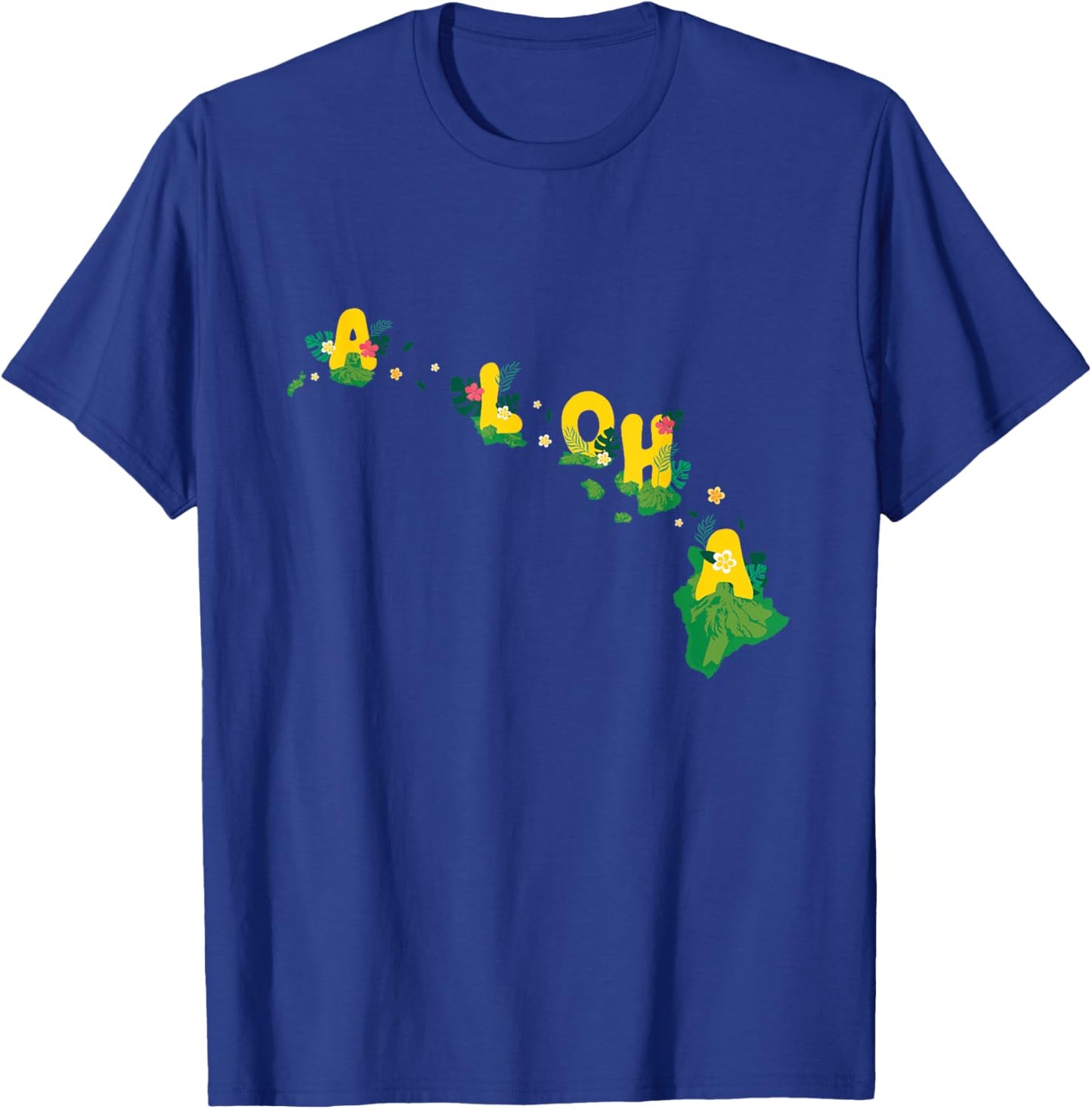 Hawaiian Islands Aloha - Maui Kahui Oahu and Big Island T-Shirt - T-Shirt | Royal