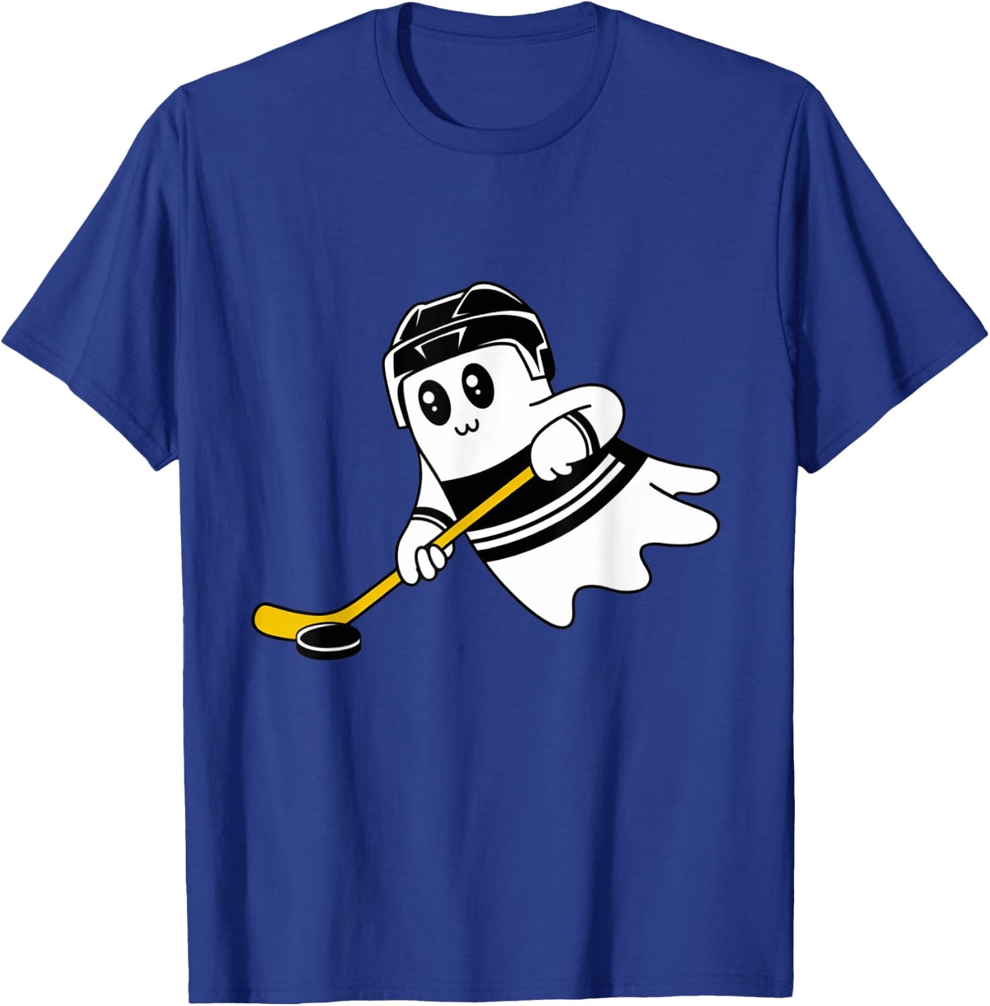 Ghost Playing Ice Hockey Halloween Costume Sports Men Boys T-Shirt - T-Shirt | Royal