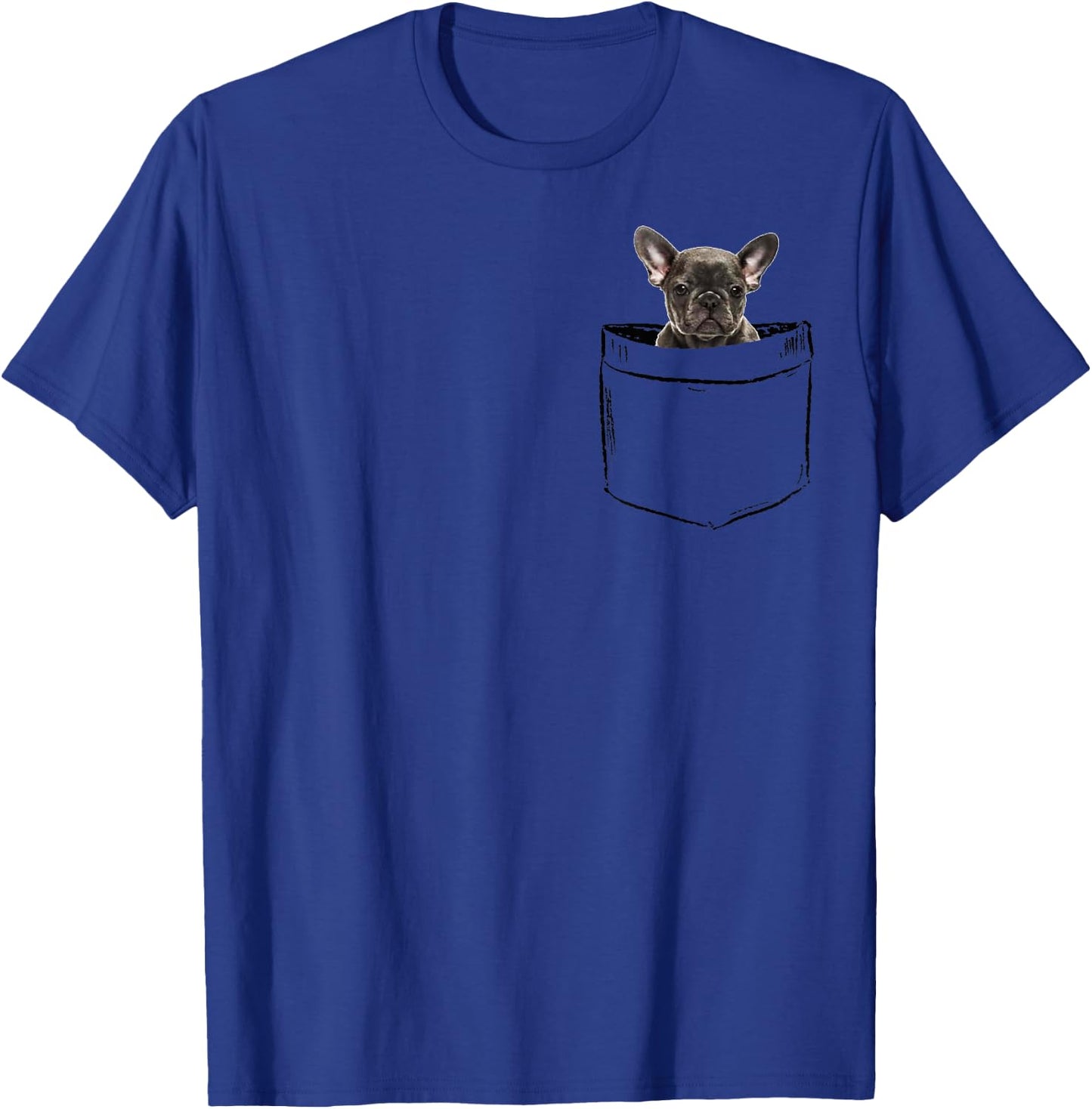 DBA-Art French Bulldog Puppy Costumes Cute Pocket Frenchie, Boy Girl Funny T-Shirt - T-Shirt | Royal