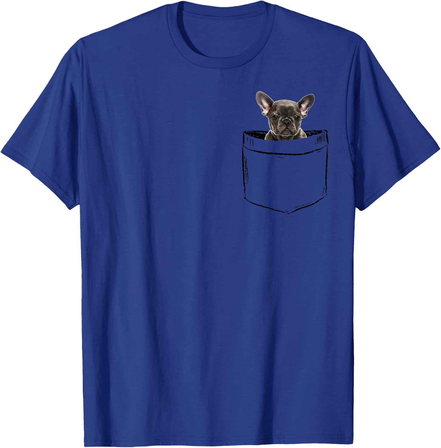 DBA-Art French Bulldog Puppy Costumes Cute Pocket Frenchie, Boy Girl Funny T-Shirt - T-Shirt | Royal