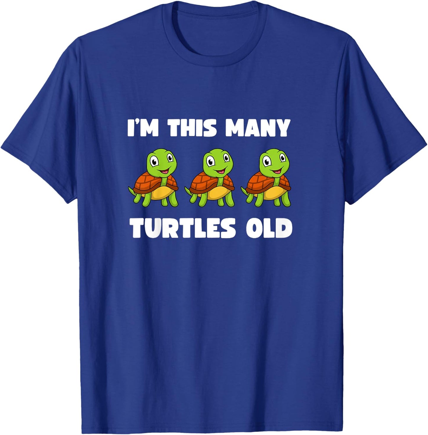 Kids I'm This Many Turtles Old - Tortoise 3rd Birthday 3 Years T-Shirt - T-Shirt | Royal