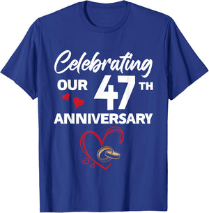 Celebrating Our 47th Wedding Anniversary 47 Year of Marriage T-Shirt - T-Shirt | Royal