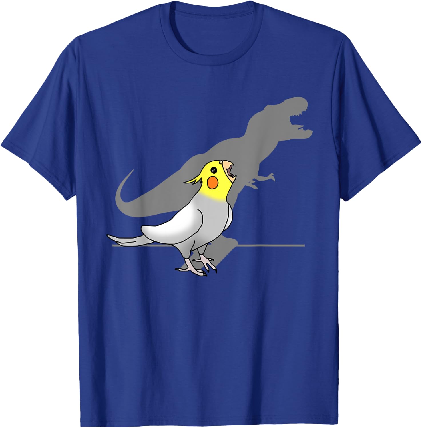 Cute Screaming Parrot Funny T-Rex Cockatiel T-Shirt - T-Shirt | Royal