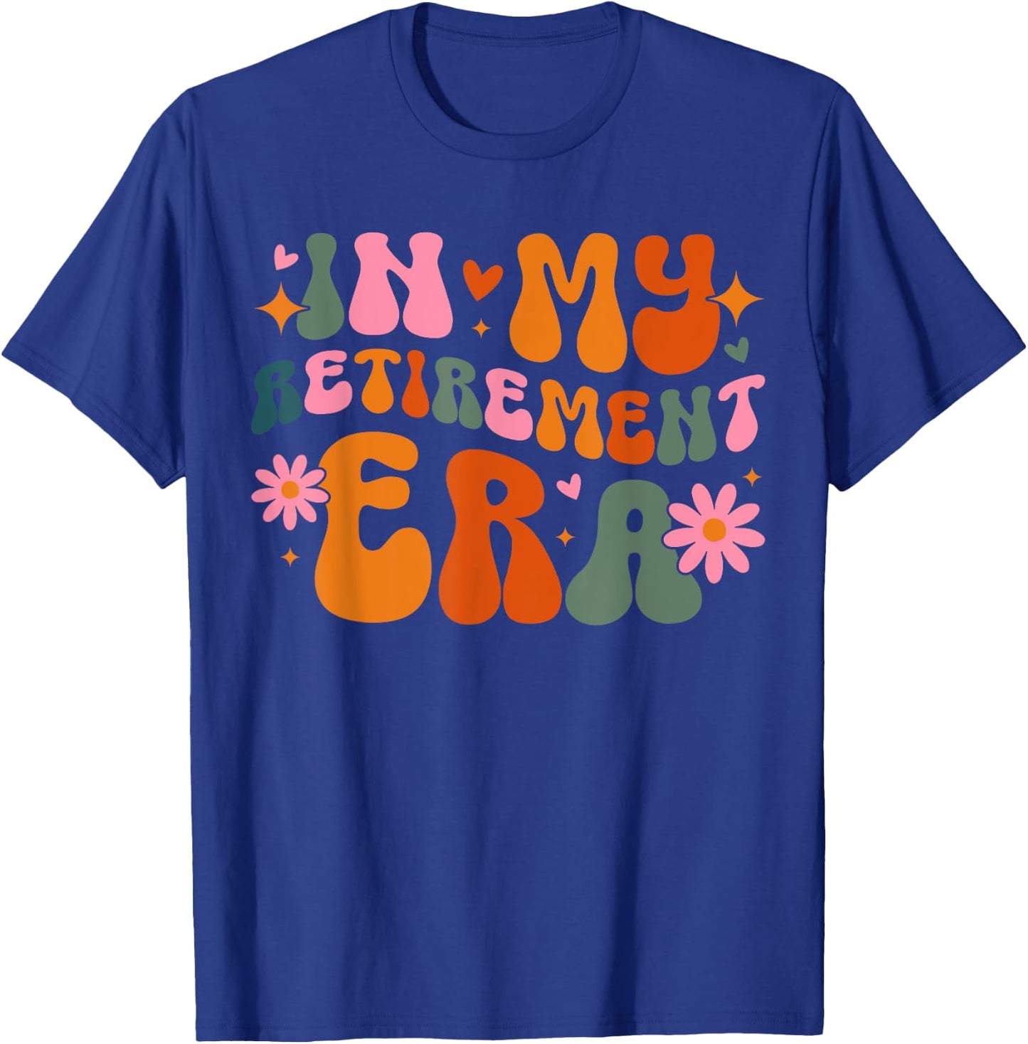 In My Retirement Era Retro Groovy Teacher Retired 2024 Women T-Shirt - T-Shirt | Royal
