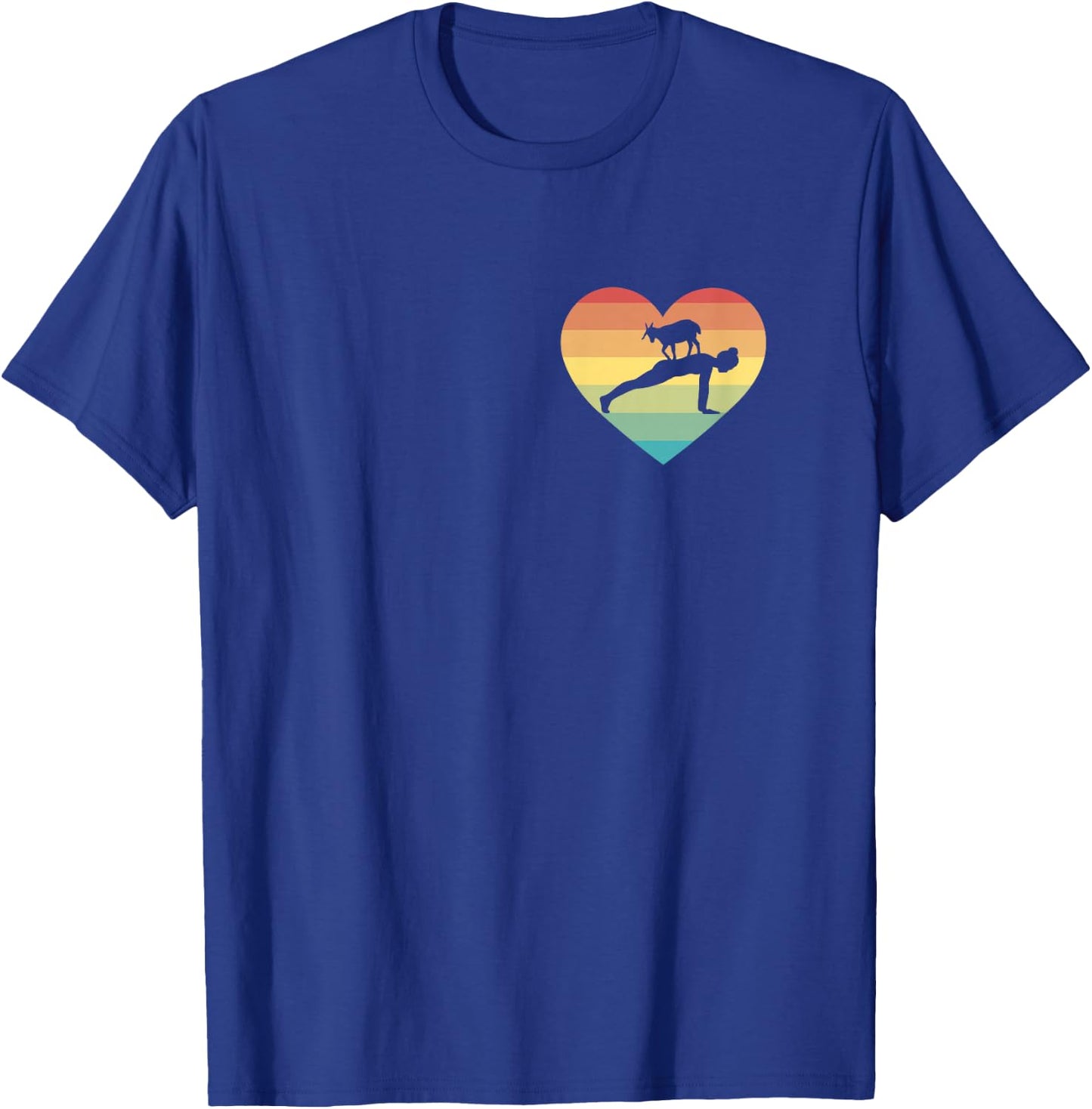 Goat Yoga Heart nny Meditation Zen Namaste Goat Yoga Girls T-Shirt - T-Shirt | Royal