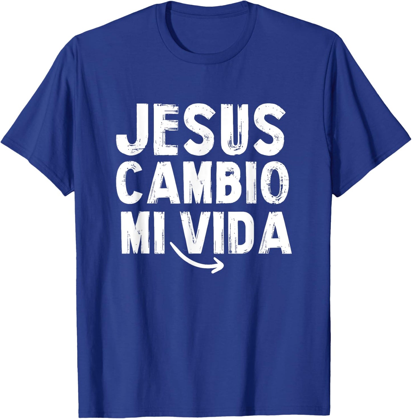 Jesus Cambio Mi Vida Church Goer Cute Spanish Christian T-Shirt - T-Shirt | Royal