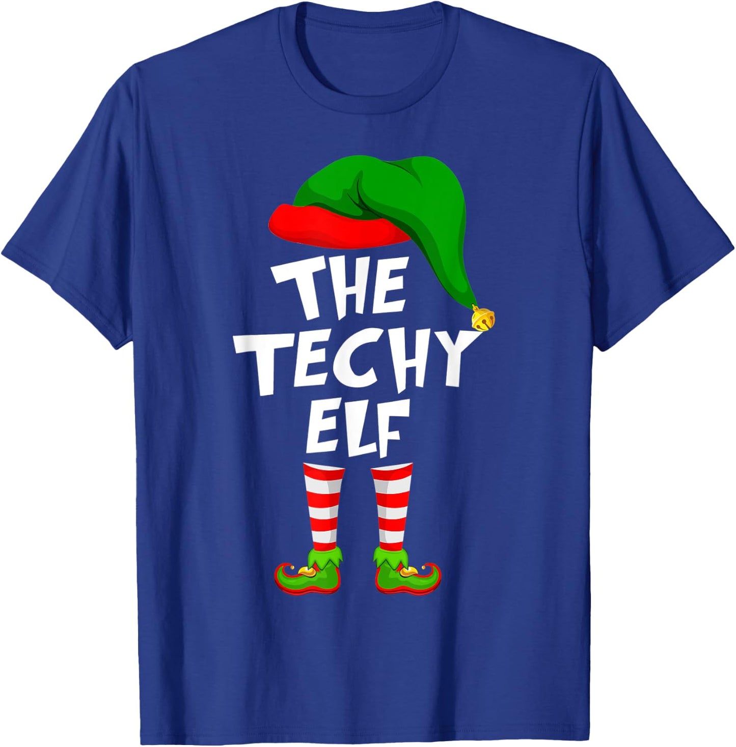 Funny Matching Family Christmas The Techy Elf T-Shirt - T-Shirt | Royal