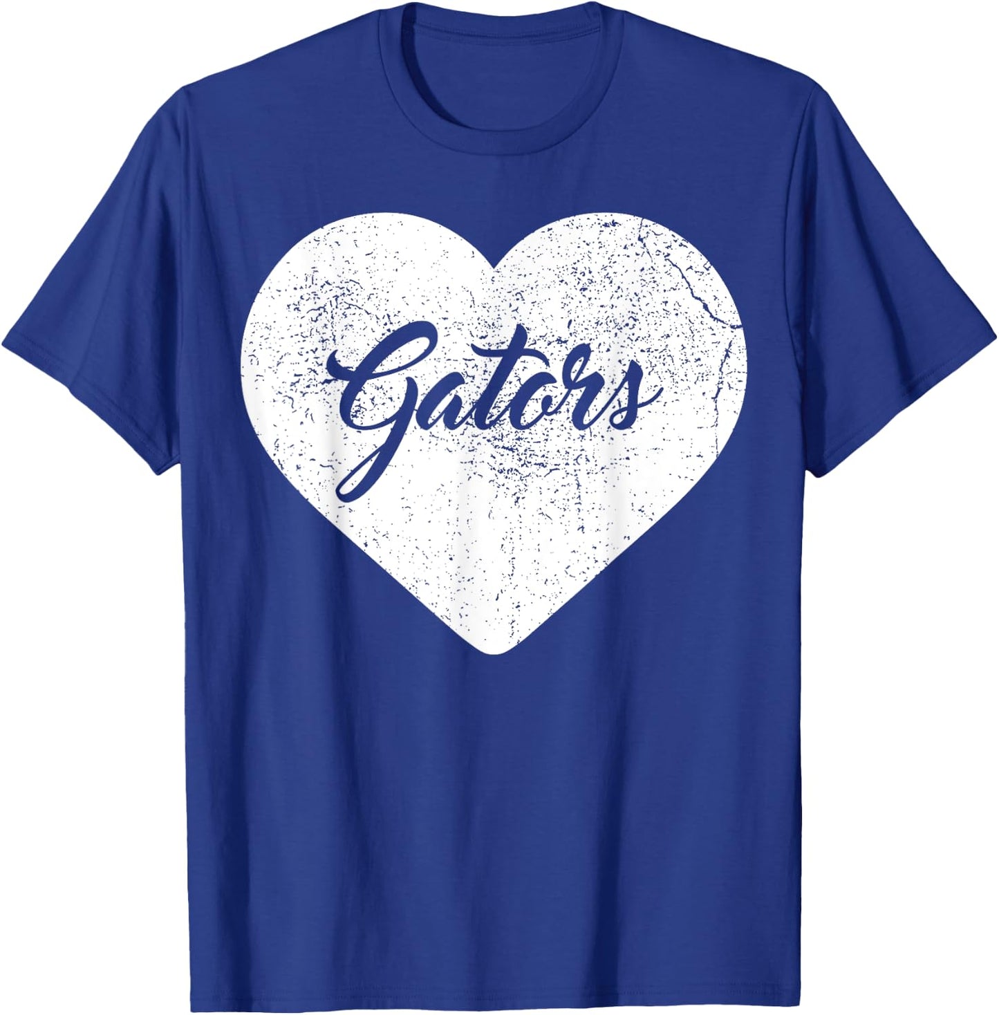 Gators School Sports Fan Team Spirit Mascot Heart Gift T-Shirt - T-Shirt | Royal