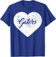 Gators School Sports Fan Team Spirit Mascot Heart Gift T-Shirt - T-Shirt | Royal