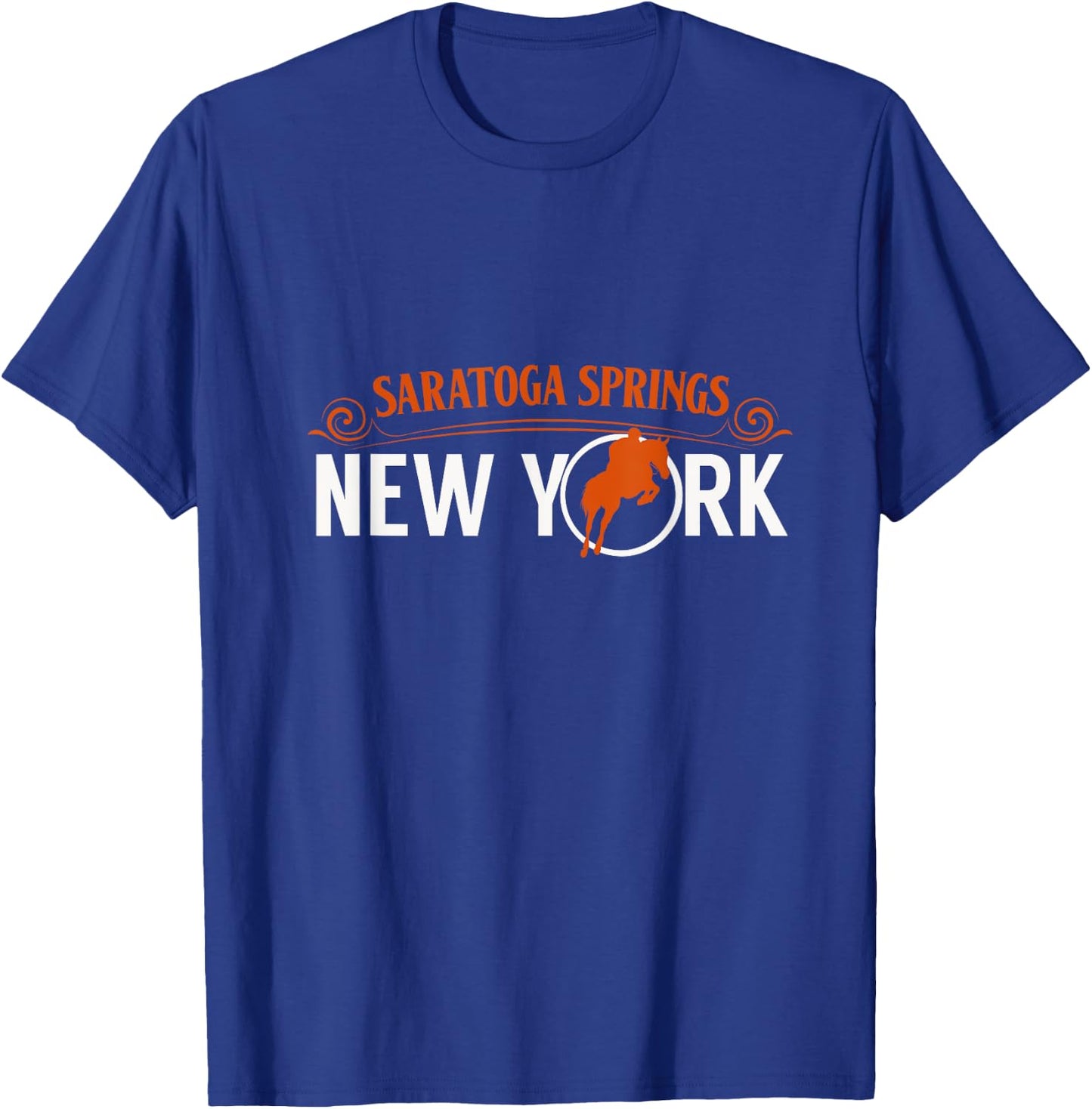 Saratoga Springs New York Horse Racing Jockey T-Shirt - T-Shirt | Royal