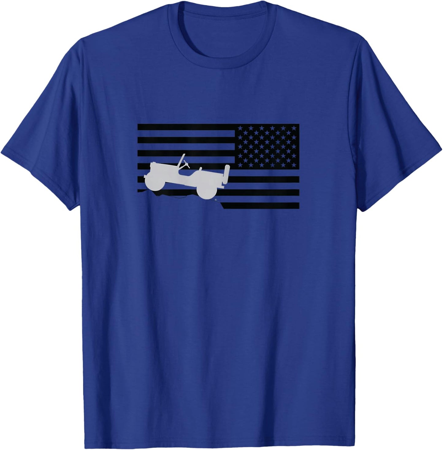 Jeep Flag Black T-Shirt - T-Shirt | Royal
