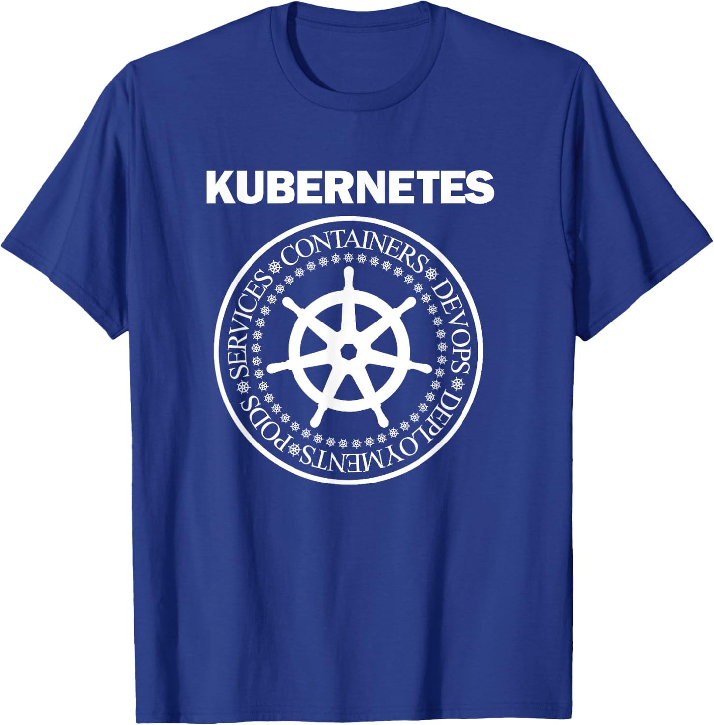 Kubernetes DevOps Programming Container Docker Services T-Shirt - T-Shirt | Royal